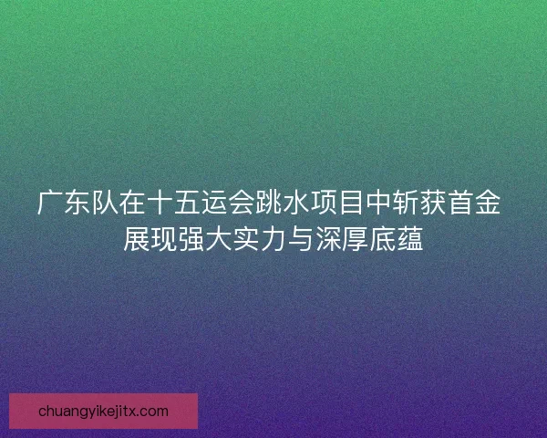 广东队在十五运会跳水项目中斩获首金 展现强大实力与深厚底蕴 广东队在十五运会跳水项目中斩获首金 展现强大实力与深厚底蕴